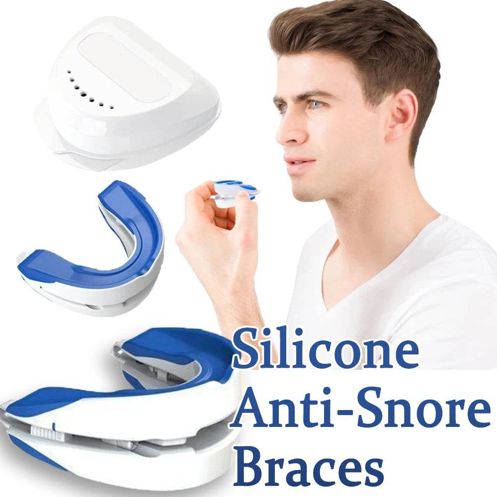 Embout buccal anti-ronflement en silicone, protège-dents pour le bruxisme, améliore l'aide au sommeil, bretelles orthodontiques, dispositif anti-ronflement