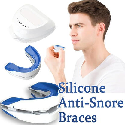 Embout buccal anti-ronflement en silicone, protège-dents pour le bruxisme, améliore l'aide au sommeil, bretelles orthodontiques, dispositif anti-ronflement