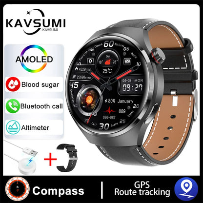 Montre intelligente de sport NDavid pour homme, traqueur GPS, écran HD AMOLED 2024 ", fréquence cardiaque, glycémie, appel Bluetooth, 1.53x360, nouveau, 360